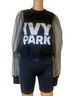 Ivy Park Solid Black Short Sleeve Blouse Size S - photo 1