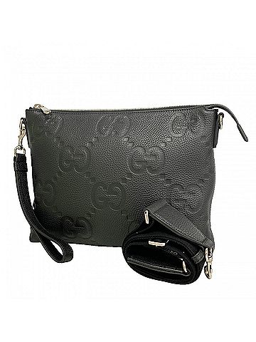 Gucci Gucci Jumbo GG Shoulder Bag 696009 Leather Black Men's (view 1)