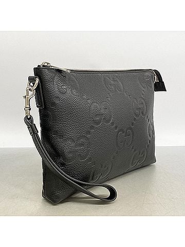 Gucci Gucci Jumbo GG Shoulder Bag 696009 Leather Black Men's (view 2)
