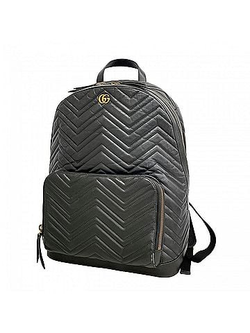 Gucci Gucci GG Marmont 523405 Leather Backpack/Daypack for Women (Black) (view 1)
