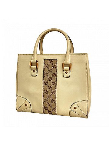 Gucci Gucci GG Canvas Handbag 120895 Leather Beige Pink Women's (view 1)