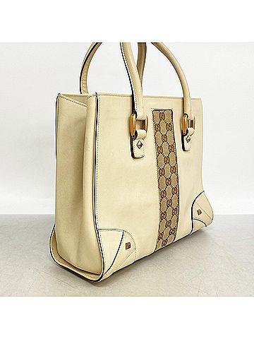 Gucci Gucci GG Canvas Handbag 120895 Leather Beige Pink Women's (view 2)