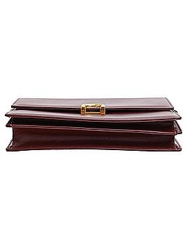 Cartier Cartier Must de Cartier Flap Shoulder Bag in Burgundy Leather (view 2)