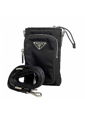 Prada Prada Tessuto Nylon Shoulder Bag, Black, Women's (view 1)