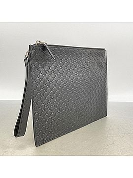 Gucci Gucci Clutch Bag Microguccissima 544477 Leather Black Men's (view 2)