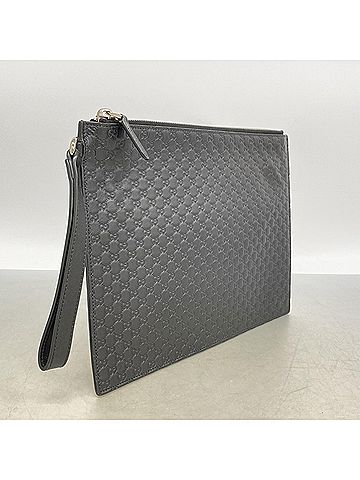 Gucci Gucci Clutch Bag Microguccissima 544477 Leather Black Men's (view 2)