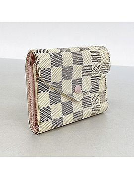 Louis Vuitton Louis Vuitton Tri-fold Wallet Damier Azur Portefeuille Victorine N64022 White Rose Ballerine Women's (view 2)