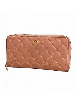 Chanel Chanel long wallet, Matelassé lambskin, pink, women's. (view 1)