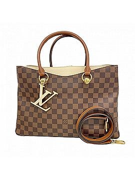Louis Vuitton Louis Vuitton Damier LV Riverside Tote Bag N40135 Ebene Cream 2-way bag for women (view 1)