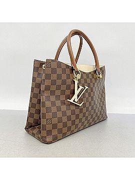 Louis Vuitton Louis Vuitton Damier LV Riverside Tote Bag N40135 Ebene Cream 2-way bag for women (view 2)