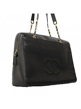 Chanel Chanel Shoulder Bag, Chain Shoulder, Caviar Leather, Black, Women's (view 2)