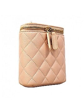 Chanel Chanel Matelassé Chain Shoulder Bag, Caviar Leather, Pink Beige/Champagne, Women's (view 2)