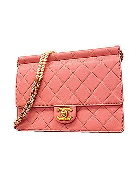 Chanel Chanel Matelassé Chain Shoulder Bag, Leather, Pink, Women's (view 1)