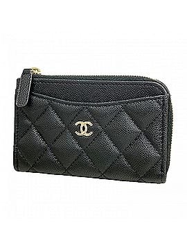 Chanel Chanel Matelassé Caviar Leather Wallet/Coin Case, Black/Champagne, Women's (view 1)