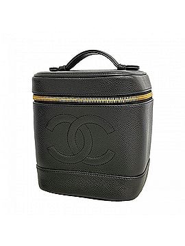 Chanel Chanel handbag/vanity bag, caviar leather, black, women's. (view 1)
