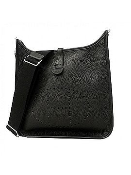 Hermès Hermes Evelyne PM Shoulder Bag, Taurillon Leather, Black, W Stamp, Women's (view 1)
