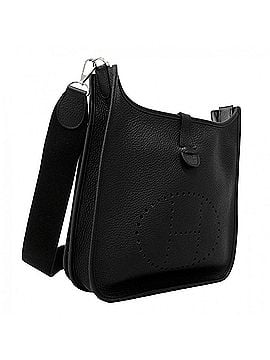 Hermès Hermes Evelyne PM Shoulder Bag, Taurillon Leather, Black, W Stamp, Women's (view 2)