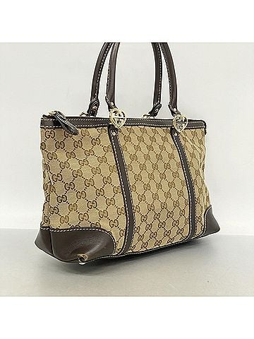 Gucci Gucci Interlocking G GG Canvas Tote Bag 257069 Brown Champagne Women's (view 2)
