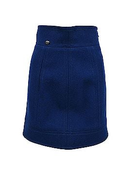 Chanel Chanel High-Rise A-Line Mini Skirt in Navy Blue Wool (view 1)