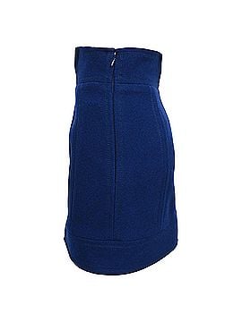 Chanel Chanel High-Rise A-Line Mini Skirt in Navy Blue Wool (view 2)