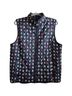 Talbots 100% Polyester 100% Polyester 100% Polyester Print Blue Vest Size XL - photo 1