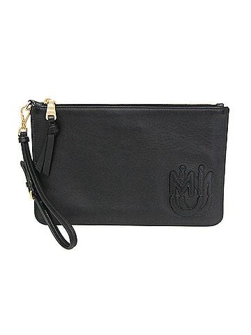 Miu Miu Miu Miu Women's Leather Clutch Bag,Pouch Black (view 1)