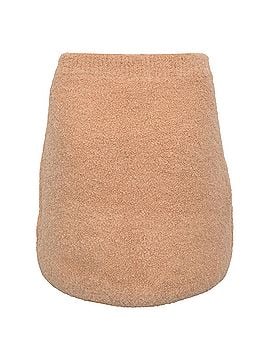 BA&SH Ba&amp;Sh Fur-Accent Mini Skirt in Beige Wool (view 1)