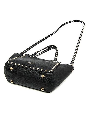 Valentino Garavani Valentino Garavani Lock Studs Small Bag Women's Leather Handbag,Shoulder Bag Black (view 2)