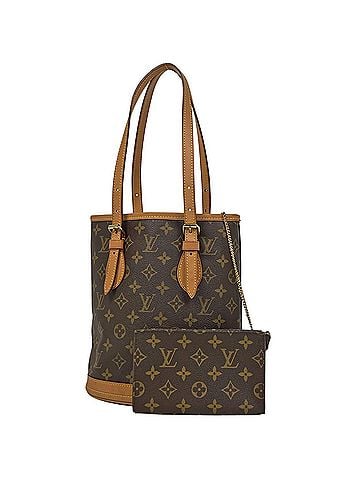 Louis Vuitton Louis Vuitton Petite Bucket PM Tote Bag, Monogram Brown, M42238, Women's (view 1)