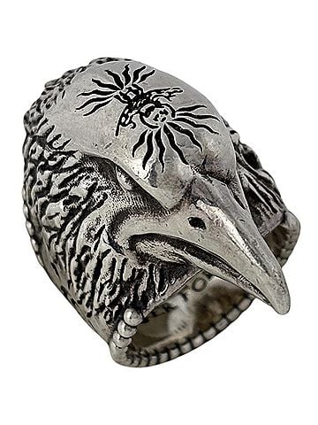Gucci Gucci Anger Forest Eagle Head Ring, Sterling Silver 925, Men's (view 1)