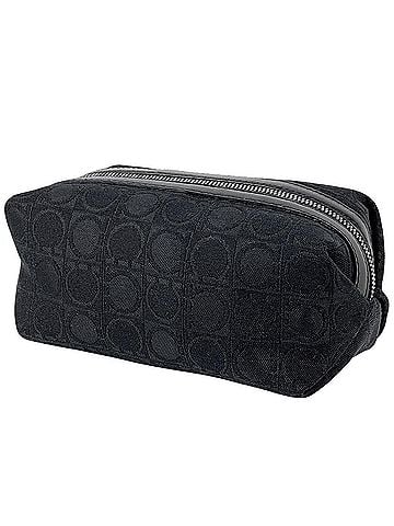 Salvatore Ferragamo Salvatore Ferragamo Gancini Pouch Makeup Bag/Cosmetic Canvas Black 3127 Women's (view 1)