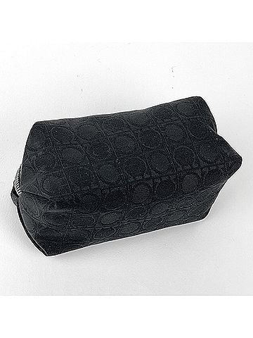 Salvatore Ferragamo Salvatore Ferragamo Gancini Pouch Makeup Bag/Cosmetic Canvas Black 3127 Women's (view 2)