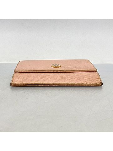Chanel Chanel Coco Button Leather Wallet/Coin Case, Pink, Women's (view 2)