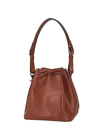 Louis Vuitton Louis Vuitton Petit Noé One-Shoulder Drawstring Shoulder Bag, Epi Leather, Kenya Brown, M44103, Women's (view 1)