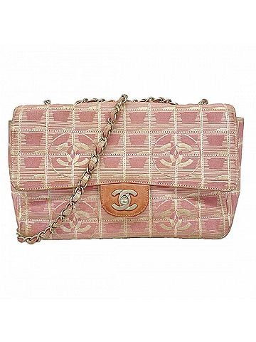 Chanel Chanel New Travel Shoulder Bag, Double Chain, Nylon, Pink, Women's (view 1)