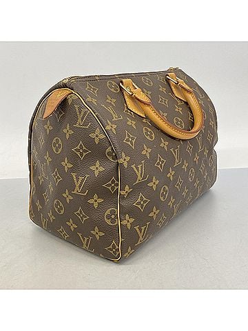 Louis Vuitton Louis Vuitton Monogram Speedy 30 Handbag M41108 Brown Women's (view 2)