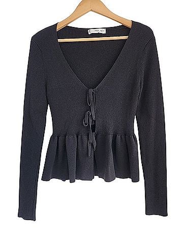 Mango Knitted Cardigan With Ties Cardigan (view 1)