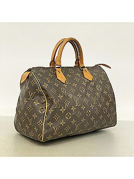 Louis Vuitton Louis Vuitton Monogram Speedy 30 Handbag M41108 Brown Women's (view 2)