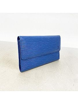 Louis Vuitton Louis Vuitton Tri-fold Long Wallet, Epi Leather, Portefeuille International, M63385, Toledo Blue, Women's (view 2)