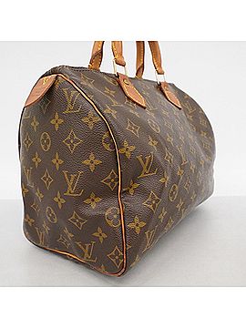 Louis Vuitton Louis Vuitton Monogram Speedy 30 Handbag M41108 Brown Women's (view 2)