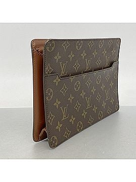 Louis Vuitton Louis Vuitton Monogram Pochette Homme Clutch Bag M51795 Brown Women's (view 2)