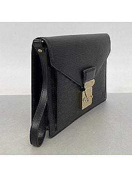 Louis Vuitton Louis Vuitton Epi Leather Clutch Bag, Pochette Sellier Dragonne, M52612, Noir (Men's) (view 2)