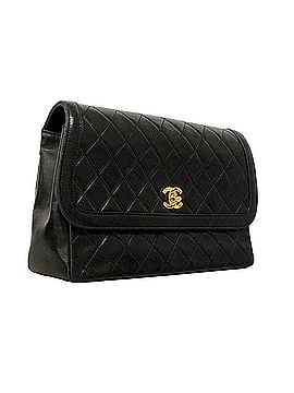 Chanel Chanel Matelassé Chain Shoulder Bag, Lambskin, Black, Women's (view 2)