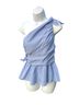 A.L.C. 85% Viscose 15% Polyamide 100% Rayon Stripes Blue Sleeveless Top Size 4 - photo 8