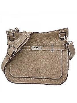 Hermès Hermes Jypsiere 28 Shoulder Bag, Taurillon Clemence Leather, Etoupe, ?N Stamp, Women's (view 1)