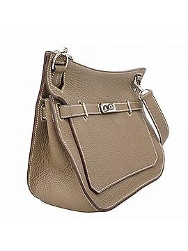 Hermès Hermes Jypsiere 28 Shoulder Bag, Taurillon Clemence Leather, Etoupe, ?N Stamp, Women's (view 2)