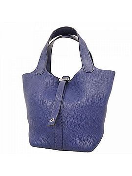 Hermès Hermes Picotin Lock PM handbag, Taurillon Maurice leather, Blue Ancre, C stamp, women's. (view 2)