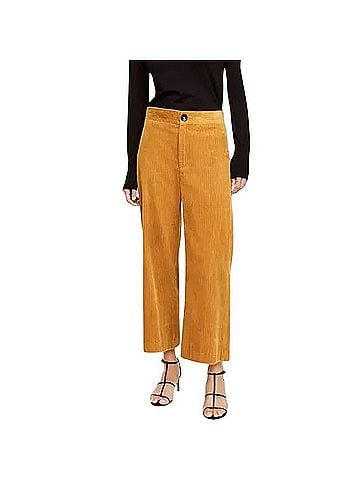 Zara Mustard Wide Leg Pants Casual Pants (view 1)