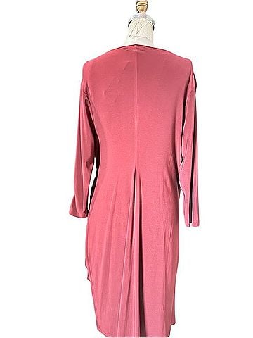 Calvin Klein Berry Ruched Wrap-Front Casual Dress (view 2)
