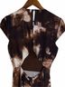 Babaton 100% Polyester Print Multi Color Casual Dress Size 4 - photo 5